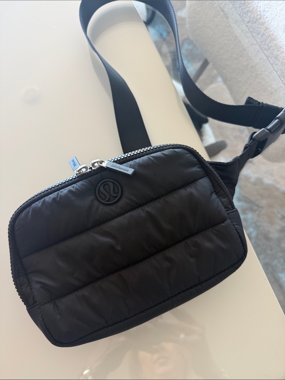 TWO lululemon athletica Crossbody Belt Bags - black and white - Picture 2 of 9